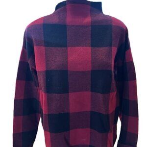 Rachel Zoe Red & Black Buffalo Plaid Sweater Size Small